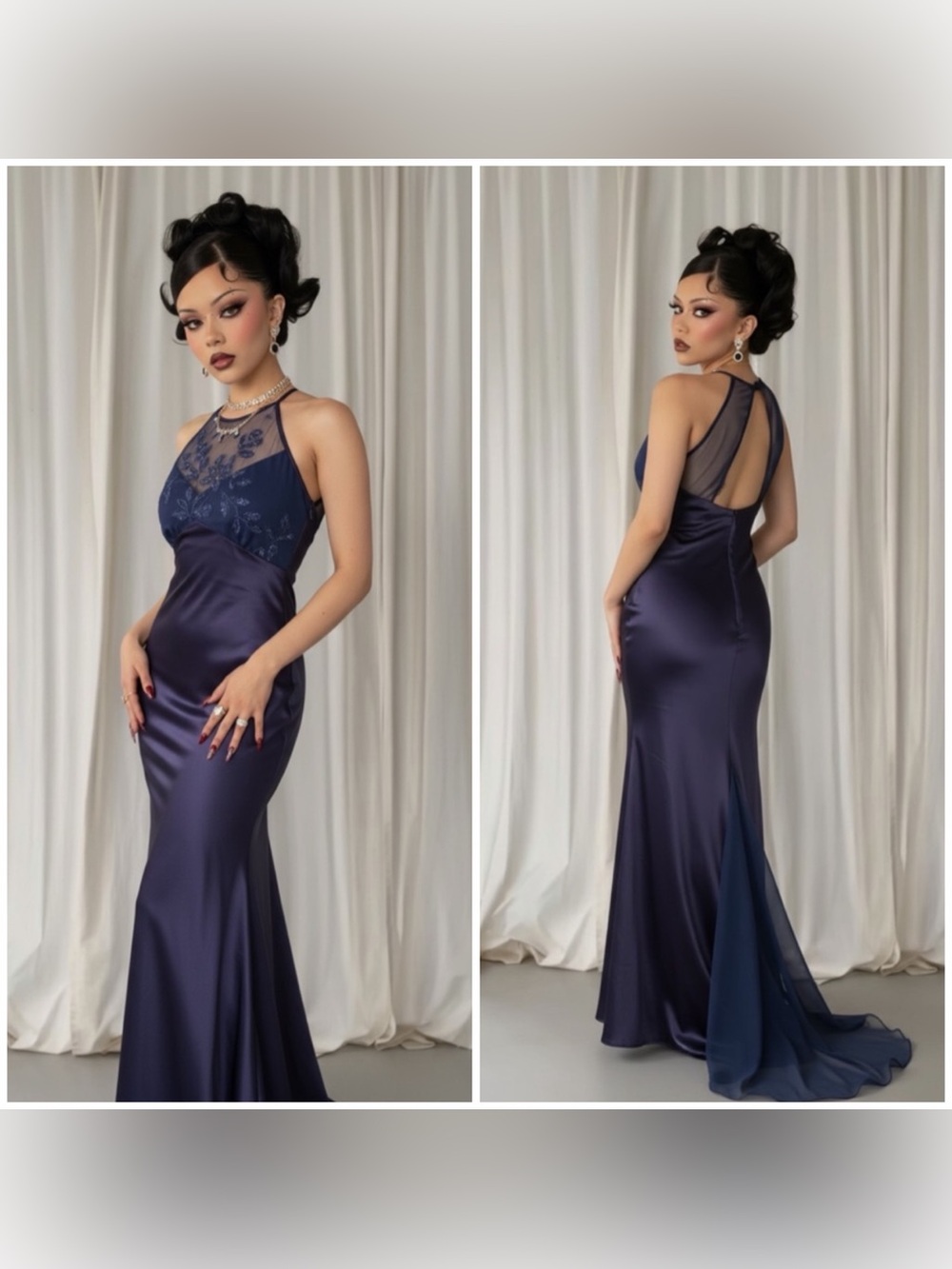 Masquerade vintage whimsigoth y2k prom gothic romance “silk” dress prom